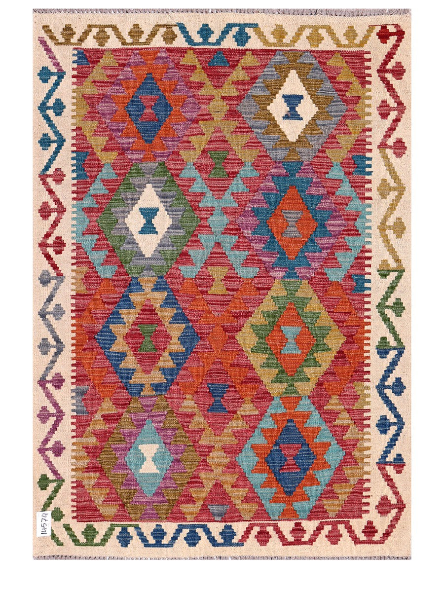 Maimana Afghanistan Kilim Rug - 145 x103 cm