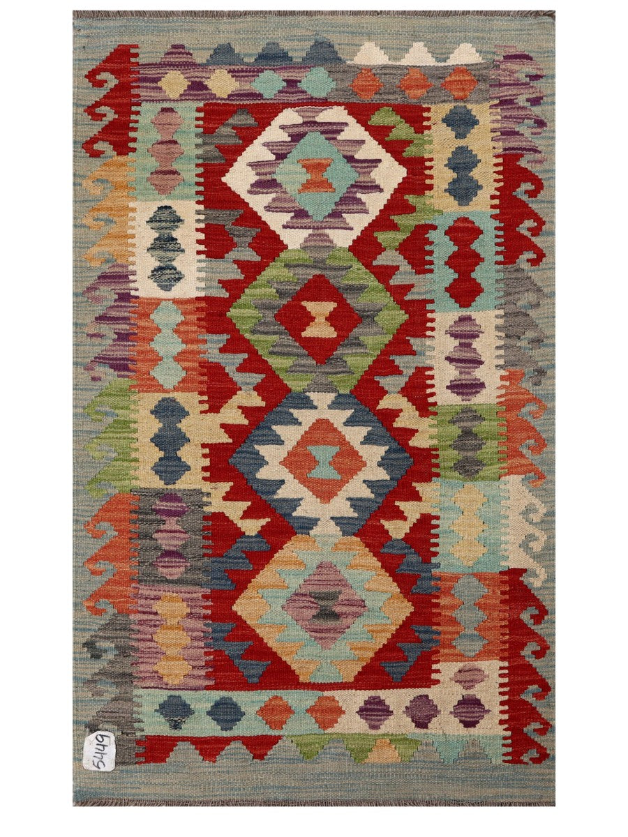 Maimana Afghanistan Kilim Rug - 122 x 74 cm